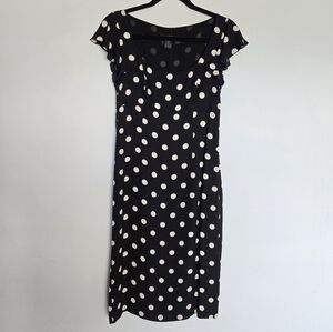 The Limited Silk Empire Waist Polka Dot Shift Dress Women's 4 Vintage Y2K Retro‎
